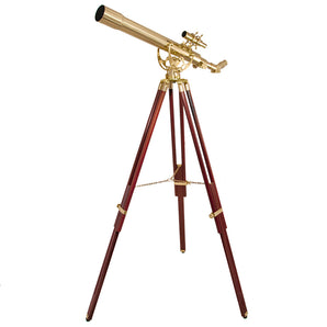 70060 28 Power Anchormaster Classic Brass Telescope w/ Mahogany Tripod | AE10822