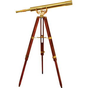 32x80mm Anchormaster Classic Brass Telescope Mahogany Tripod | AA10620