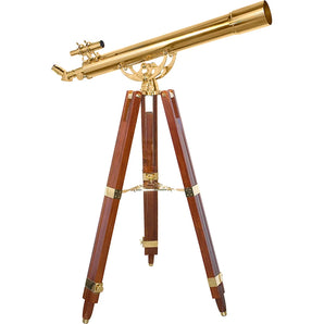 90080 36 Power Anchormaster Classic Brass Telescope w/ Mahogany Tripod | AE10824