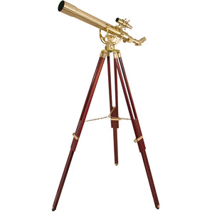 90080 36 Power Anchormaster Classic Brass Telescope w/ Mahogany Tripod | AE10824