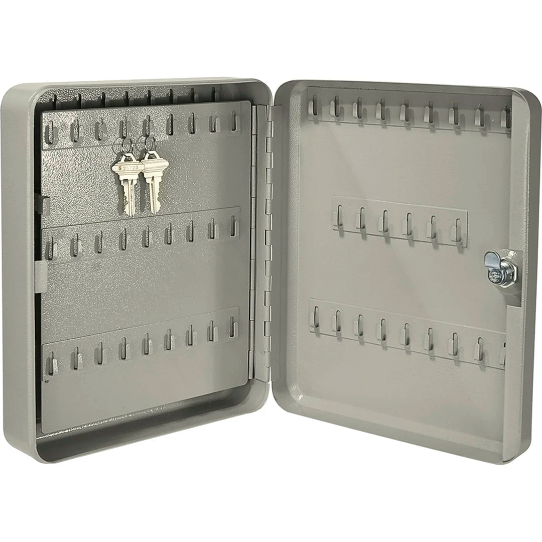 105 Capacity Fixed Position Key Cabinet with Key Lock, Grey 105 Capacity Fixed Position Key Cabinet with Key Lock, Grey