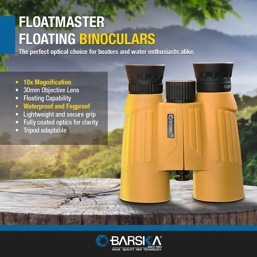 10x30mm Floatmaster Yellow Floating Waterproof Binoculars | AB11092 ...