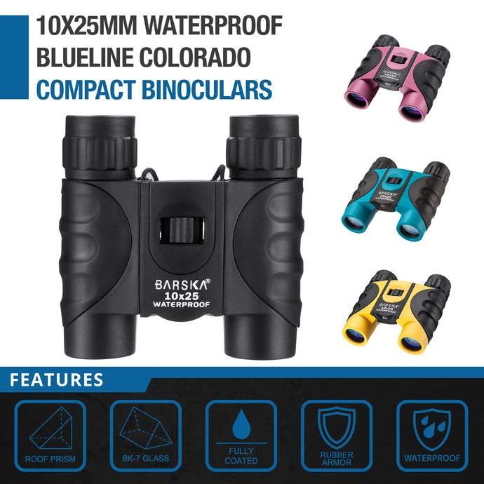 10x25mm Blueline Colorado Compact Waterproof Binoculars, Available 10x25mm Blueline Colorado Compact Waterproof Binoculars, Available