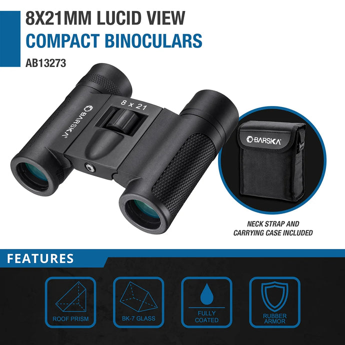 8x21mm Lucid View Compact Binoculars, 2nd Gen | AB13273 – Barska 8x21mm Lucid View Compact Binoculars, 2nd Gen | AB13273 – Barska