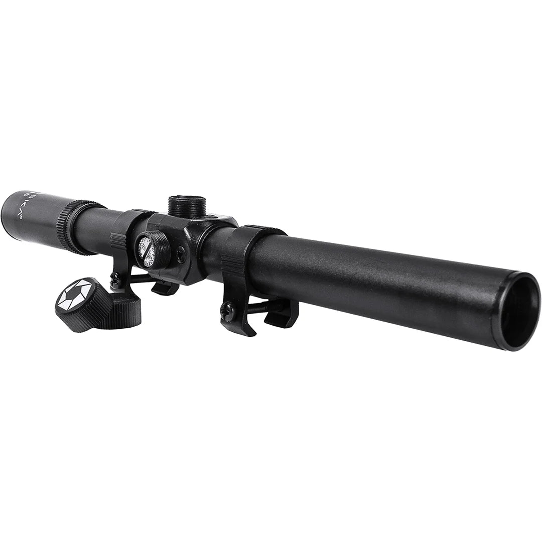 Adjustable Magnification Rimfire Rifle Scopes 4x15mm Rimfire 30/30 Rifle Scope with Rings | AC10000 – Barska