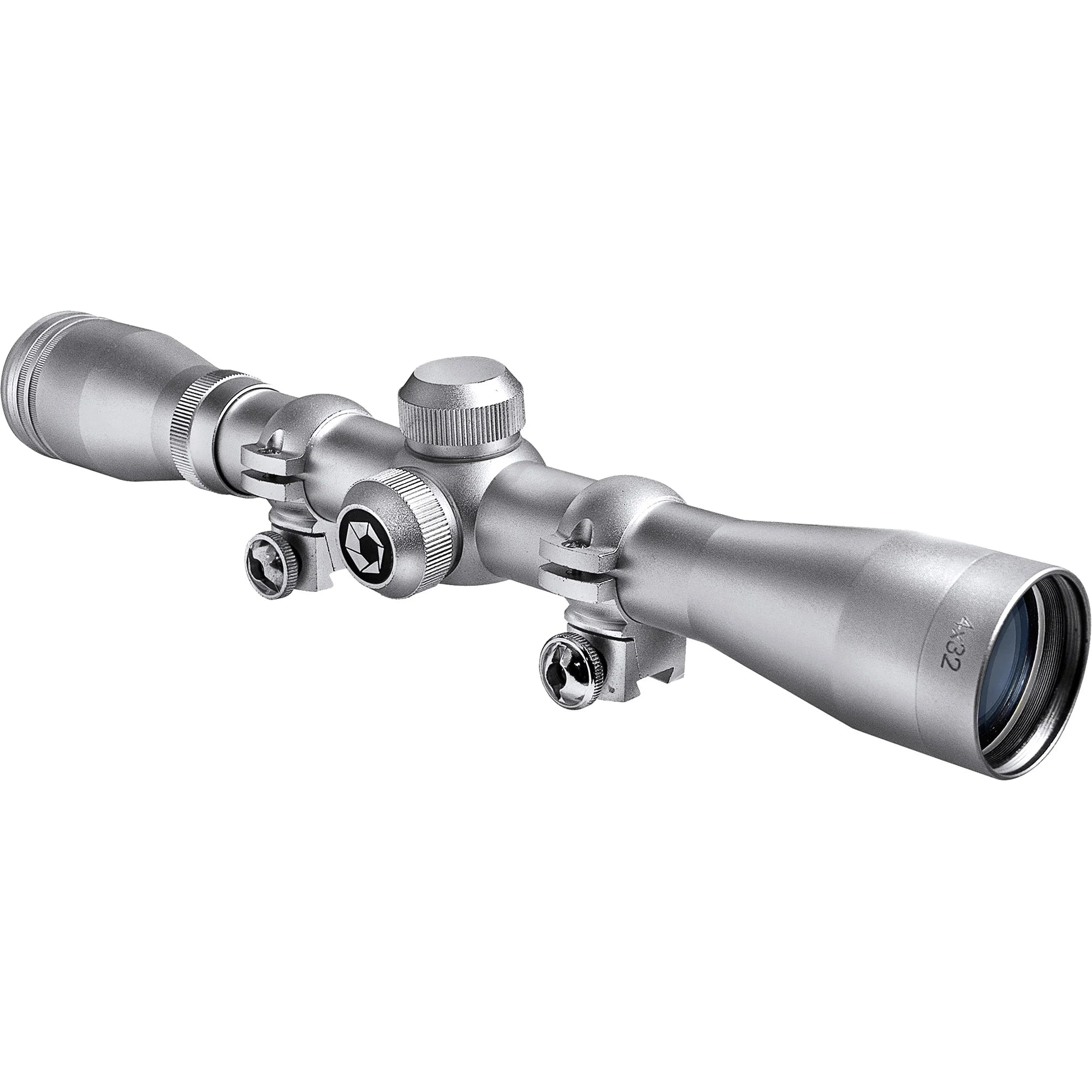 4x32mm Plinker-22 30/30 Silver Rifle Scope with Rings | AC10040 – Barska