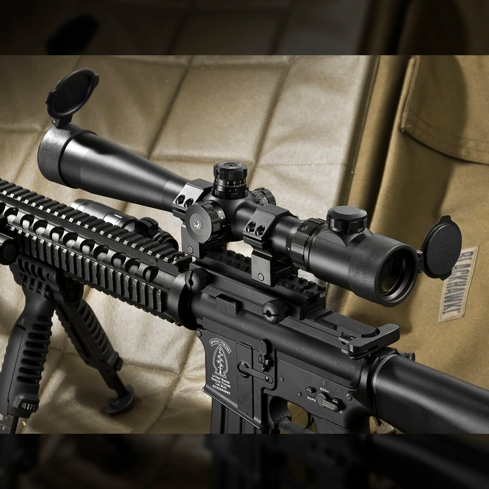 Police Rifle Scope 3.5-10x40mm SWAT IR Mil-Dot Rifle Scope with Rings & Sun Shade | AC108 ...