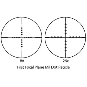 8-26x50mm Benchmark First Focal Plane Mil-Dot Rifle Scope | AC11198