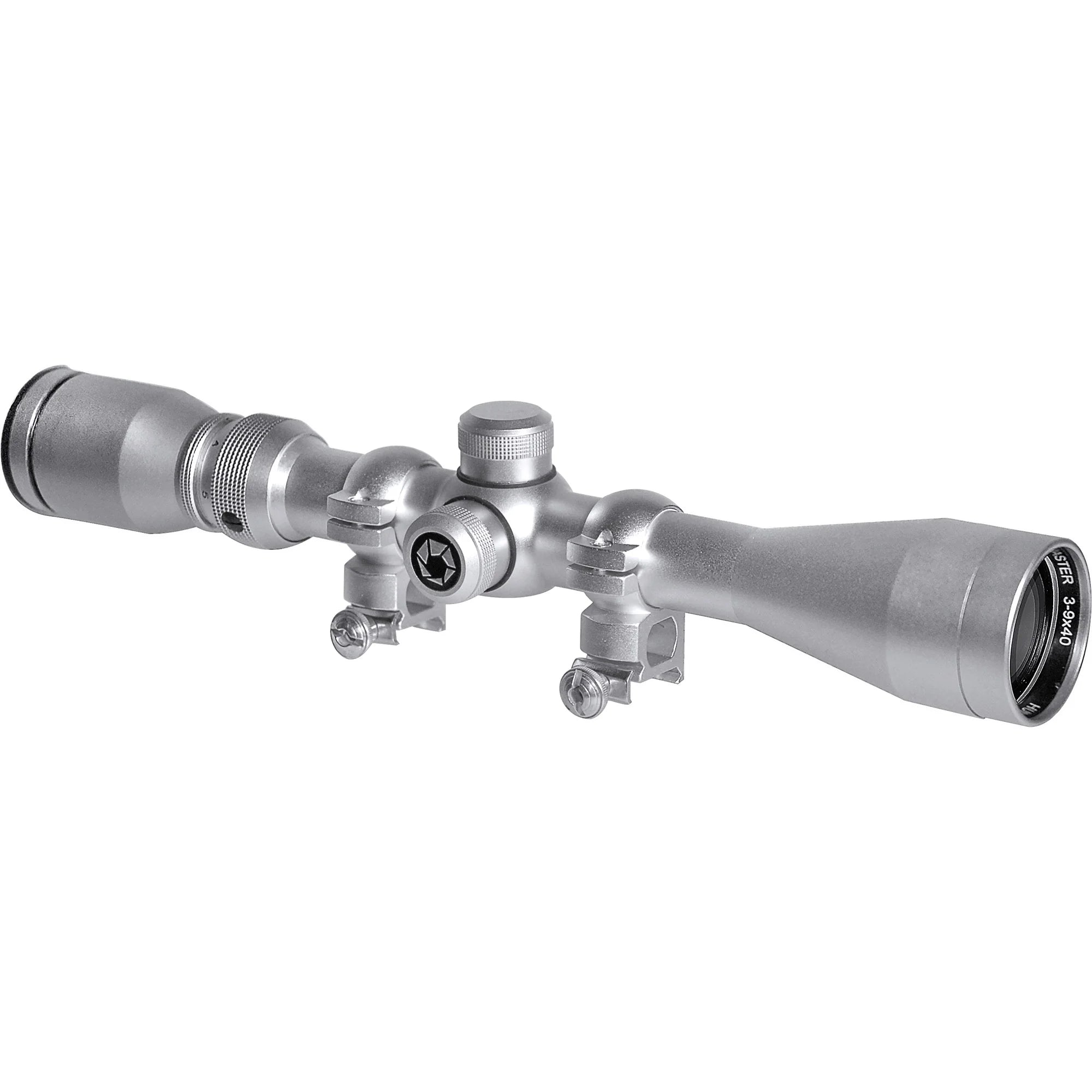 3-9x40mm Huntmaster 30/30 Silver Rifle Scope with Rings | AC11204 – Barska