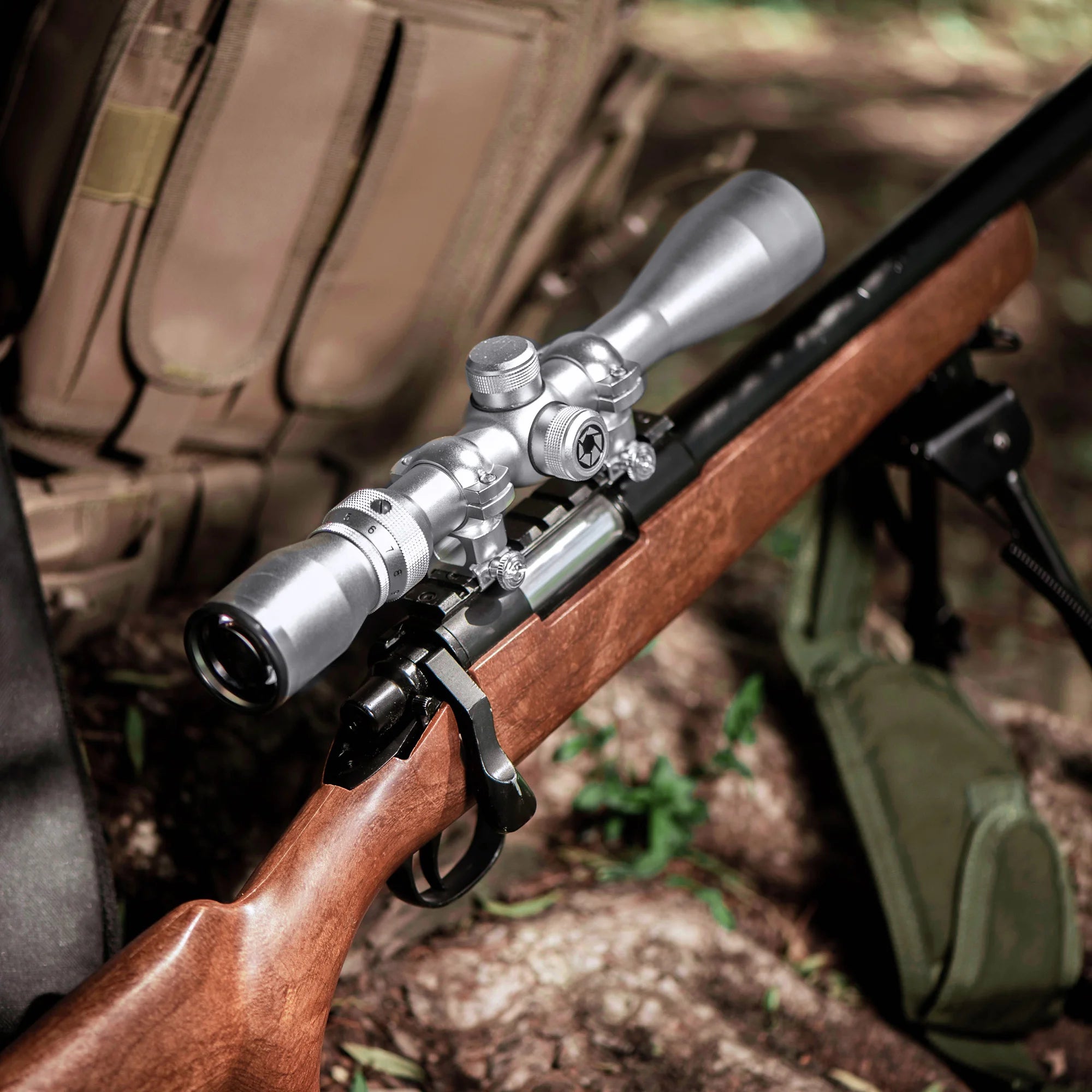 3-9x40mm Huntmaster 30/30 Silver Rifle Scope with Rings | AC11204 – Barska