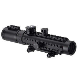 1-3x30mm Illuminated Cross Reticle Electro Sight Tactical Riflescope with Integrated Weaver / Picatinny Rails for Accessories AC11396