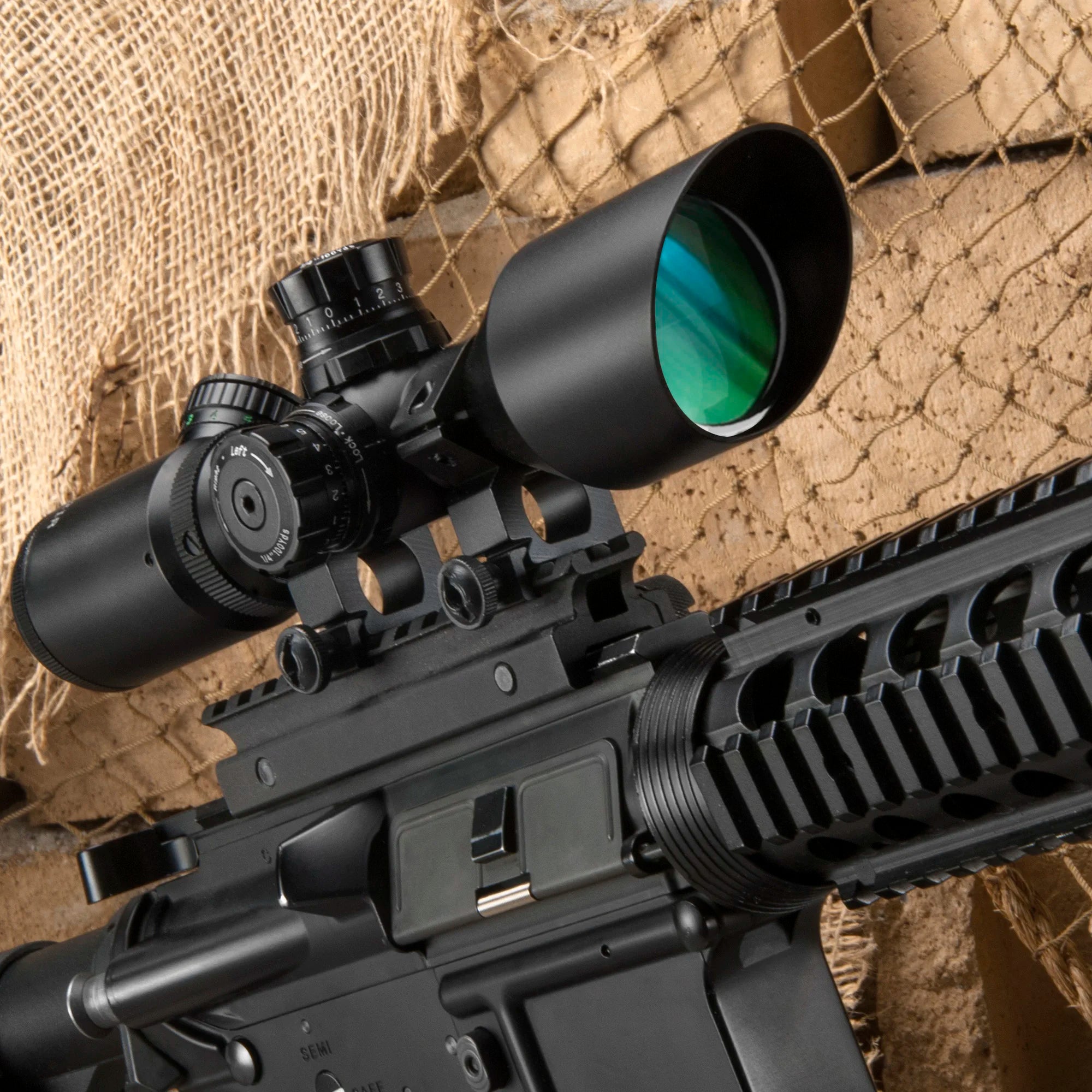 Barska 3-9x42 IR Contour Rifle Scope, Mil Dot IR Dual Color Reticle Barska 3-9x42 IR Contour Rifle Scope, Mil Dot IR Dual Color Reticle