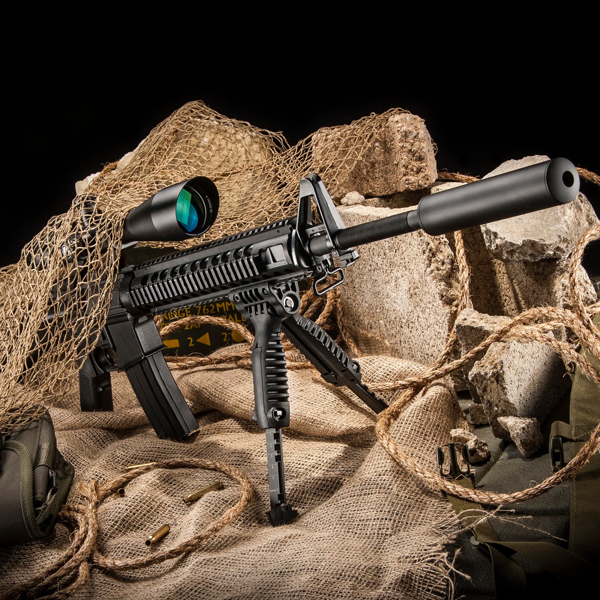 6-24x50mm Sniper IR Mil-Dot Rifle Scope with Rings | AC11672 – Barska