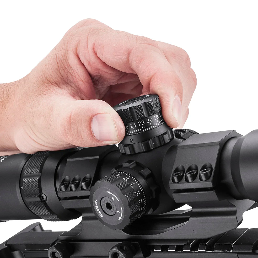 1-4x28mm SWAT-AR IR Mil-Dot Rifle Scope with Cantilever 1-4x28mm SWAT-AR IR Mil-Dot Rifle Scope with Cantilever