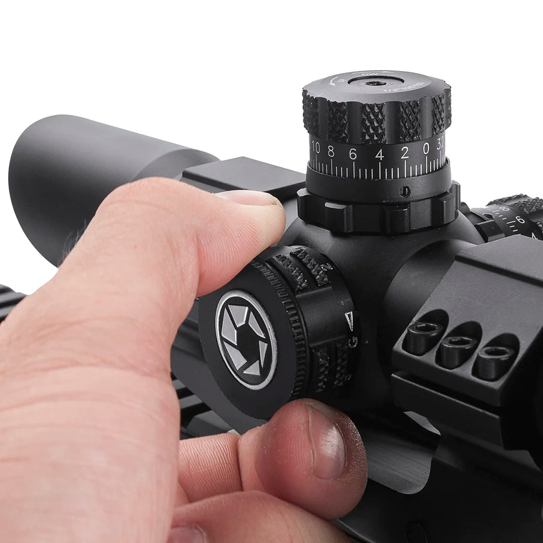 1-4x28mm SWAT-AR IR Mil-Dot Rifle Scope with Cantilever Mount 1-4x28mm SWAT-AR IR Mil-Dot Rifle Scope with Cantilever Mount
