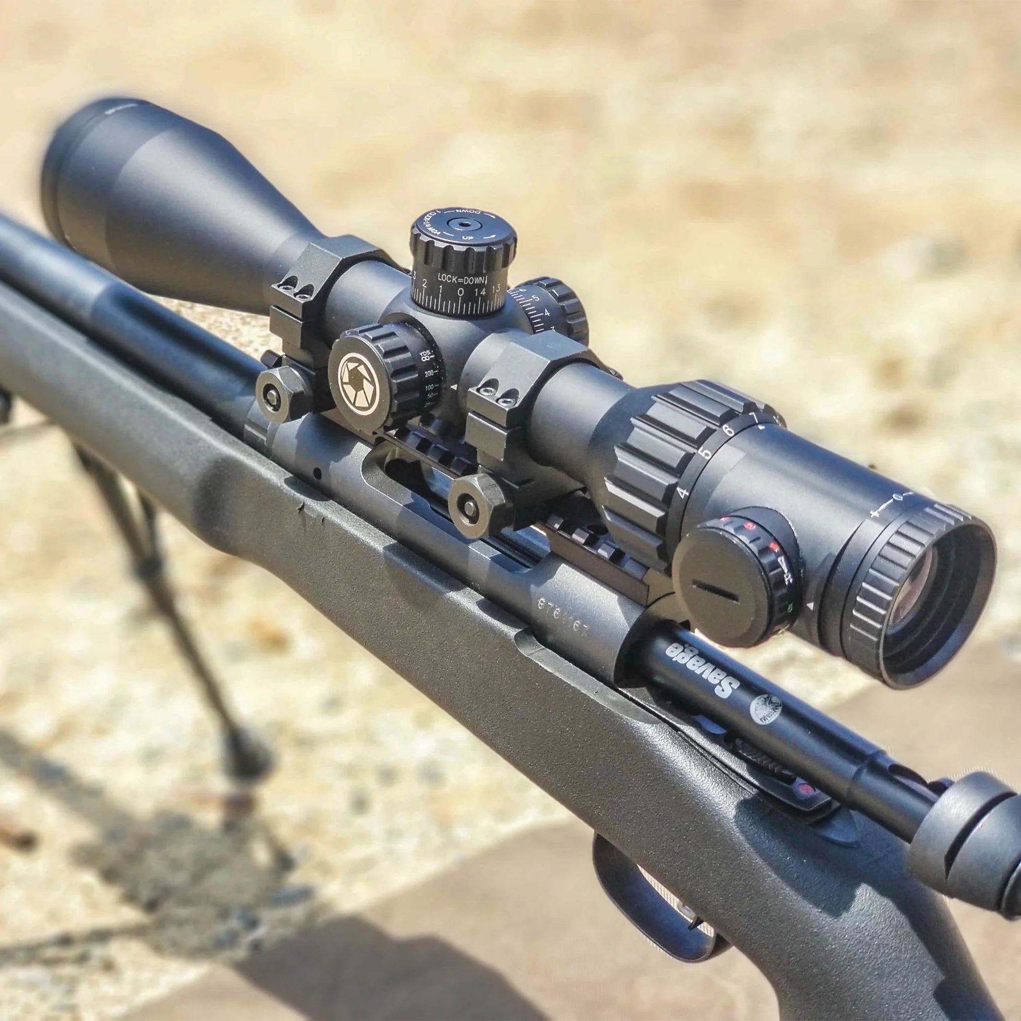 Digital Rifle Level 1.5-6x44mm LEVEL IR MOA Rifle Scope with Rings & Sun Shade | AC12780 ...