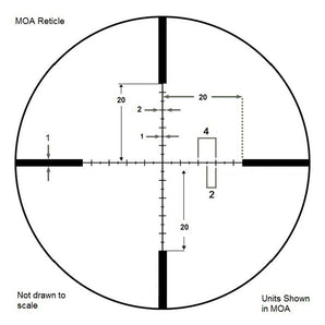 LEVEL Series Illuminated Reticle Tactical Riflescope with Advance IR MOA Reticle and Accu-Lock Stabilizer