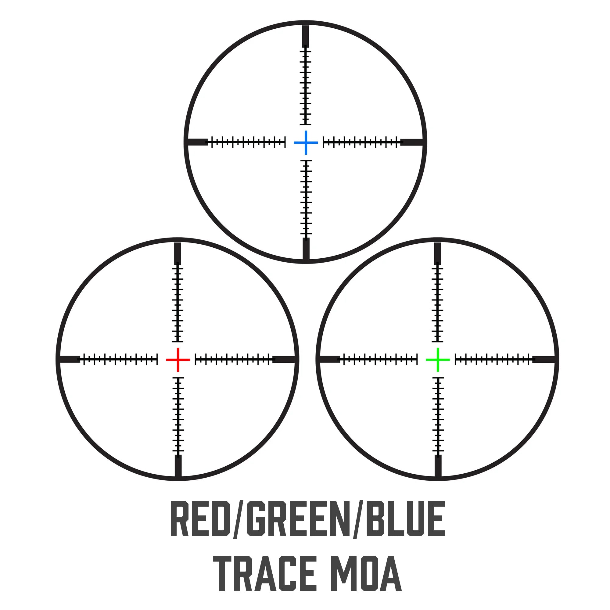 Trace Rifle Buff 3-9x42mm Contour IR Red/Green/Blue Trace MOA Rifle Scope with Rings ...