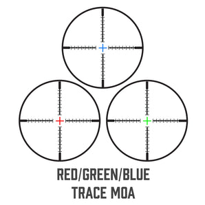 3-9x42mm Contour IR Red/Green/Blue Trace MOA Rifle Scope with Rings | AC13268