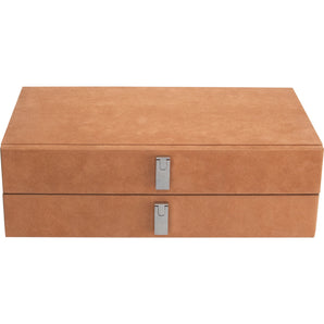 Suede-Lined Jewelry Storage Drawer Set, Tan,