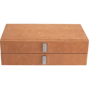 Suede-Lined Jewelry Storage Drawer Set, Tan | AF13318