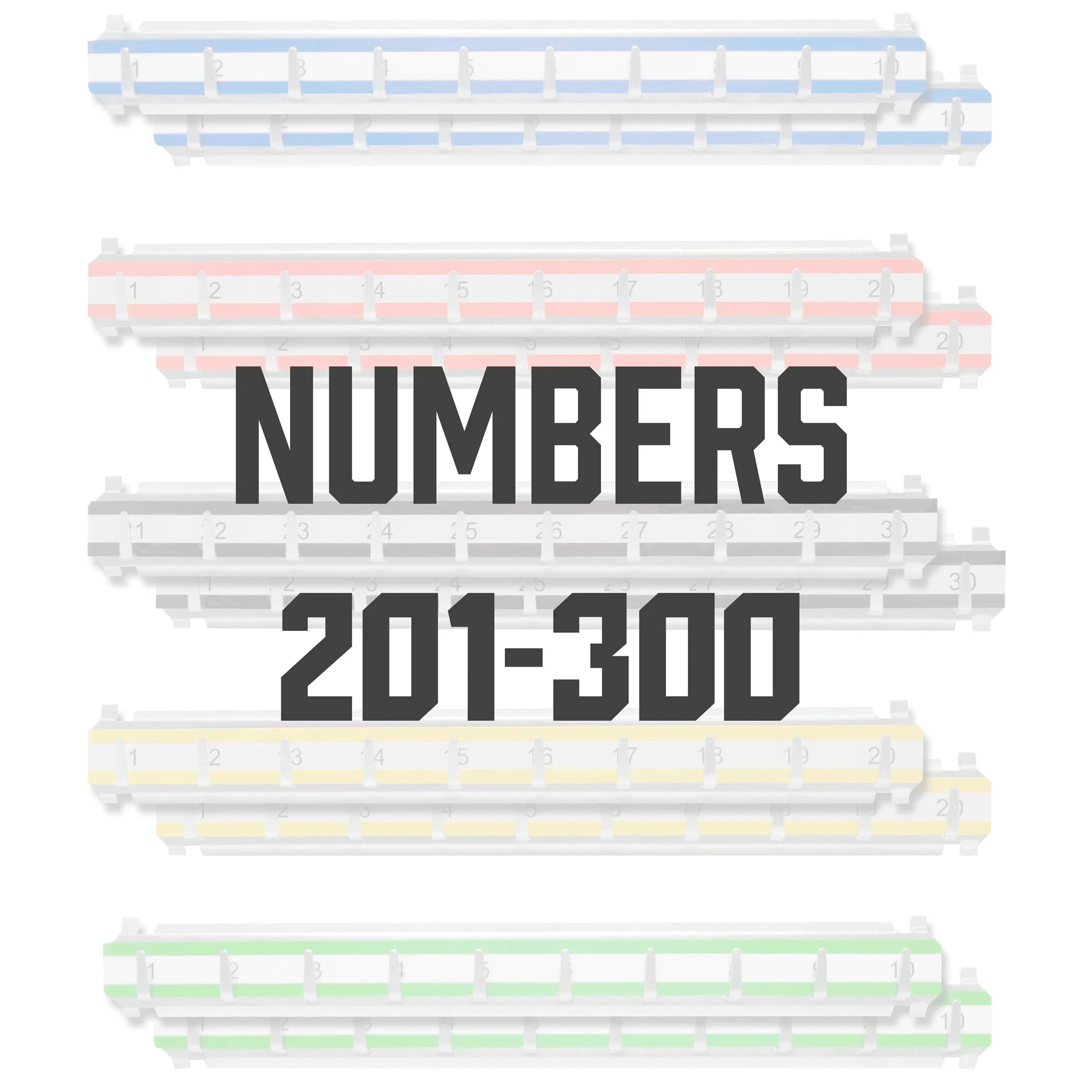 Number 201-300 Labeled Key Racks with Hooks for Adjustable Key Cabinet ...