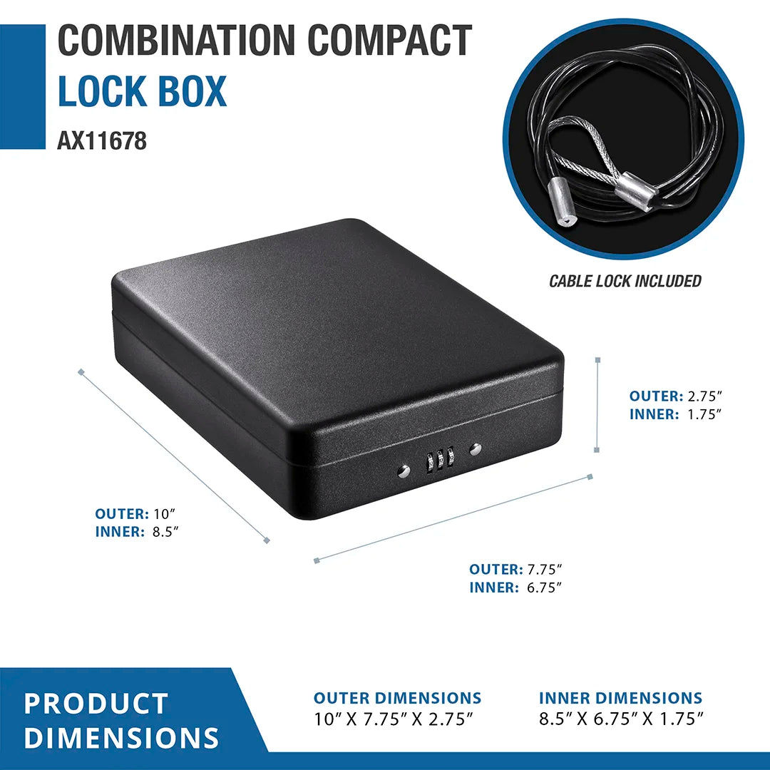 Combination Compact Lock Box | AX11678 – Barska