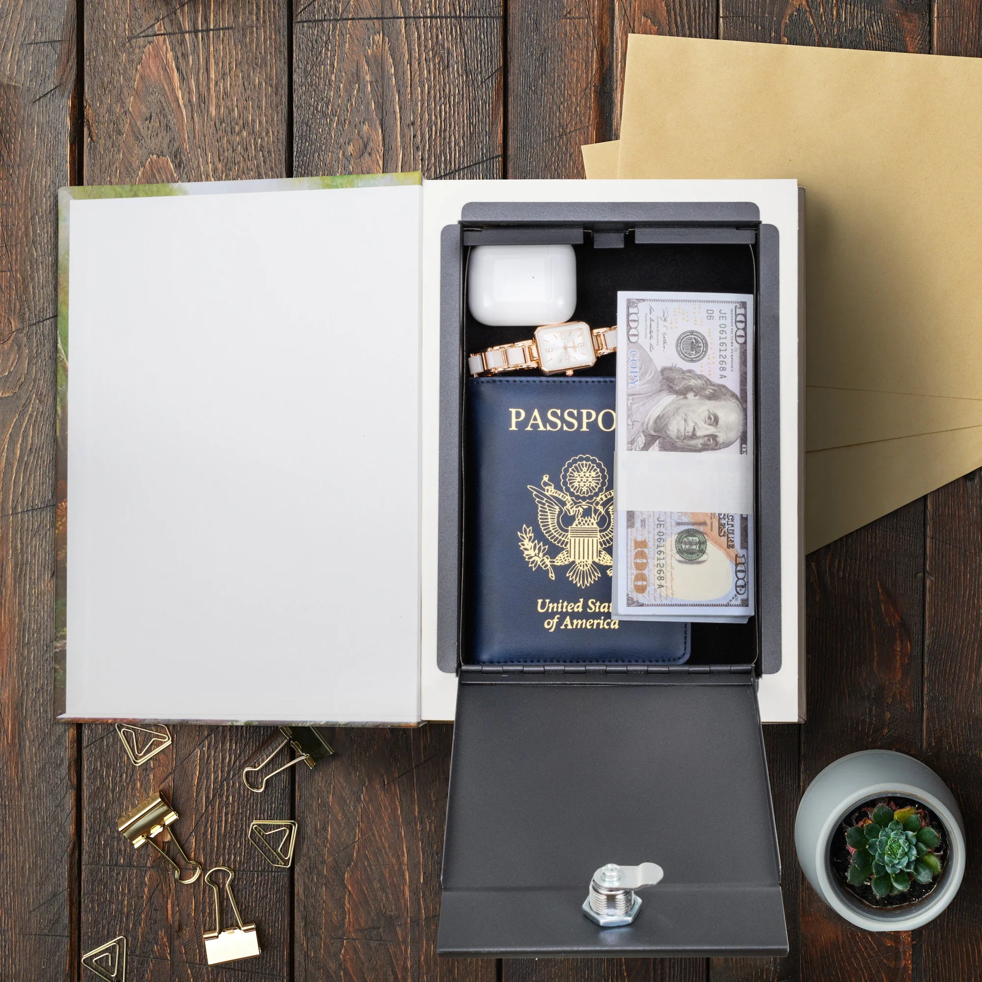 Book Box Lockable Real Paper Book Lock Box with Key Lock | AX11682 – Barska