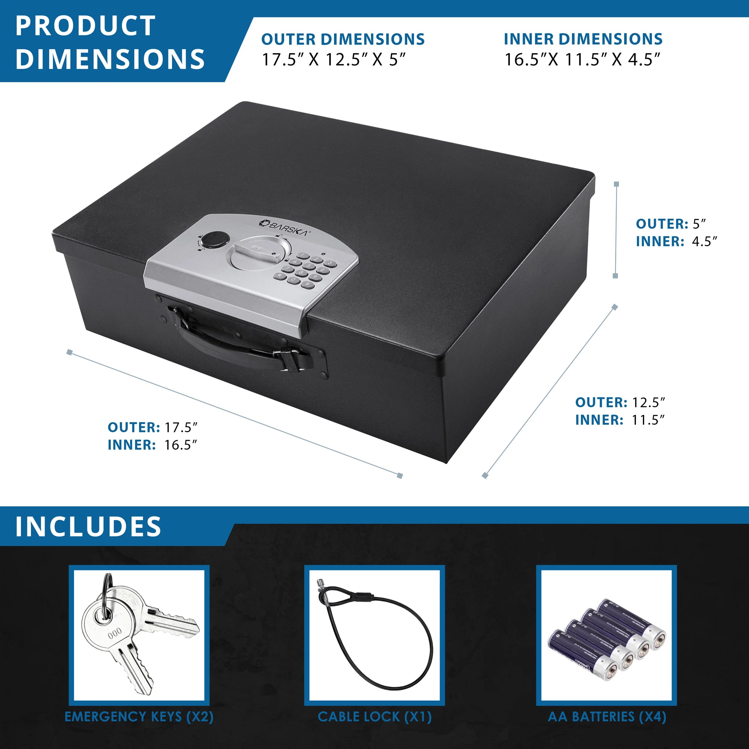 Digital Portable Keypad Safe | AX11910 – Barska