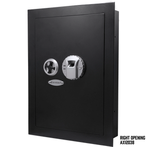0.52 Cu. ft Black Biometric Wall Safe, Right Opening AX12038 | Left Opening AX13034