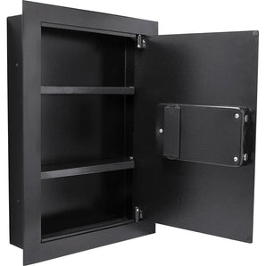 0.52 Cu. ft Black Biometric Wall Safe | Right/Left Opening