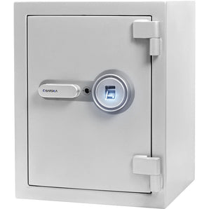 1.64 Cu. ft Biometric Fireproof Security Safe, Grey | AX13494