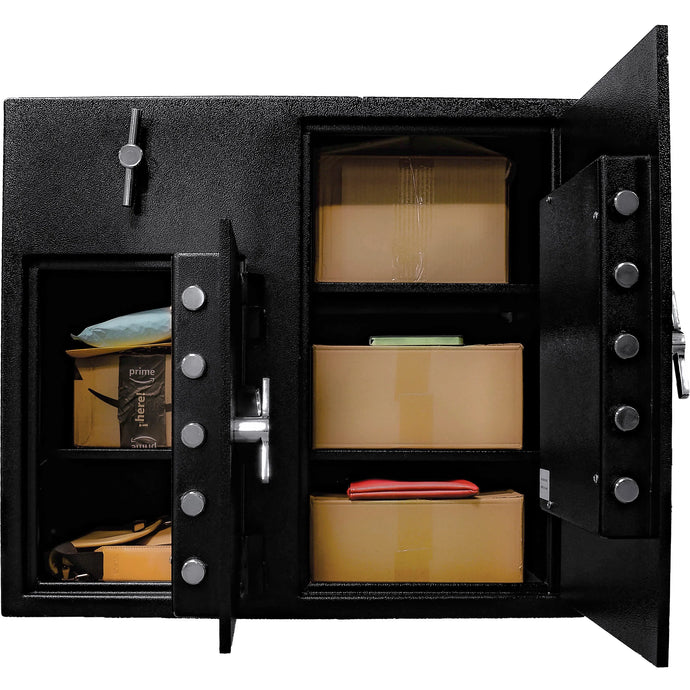 2.58/4.68 Cu. ft Dual Compartment Rotary Hopper Keypad Depository 2.58/4.68 Cu. ft Dual Compartment Rotary Hopper Keypad Depository