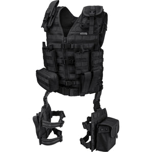 Loaded Gear VX-100 Tactical Vest and Leg Platforms | Black