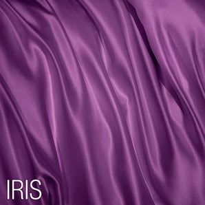 Aus Vio 100% Natural Charmeuse Silk Satin Luxurious Duvet Cover, Queen, Iris Color | BM12106