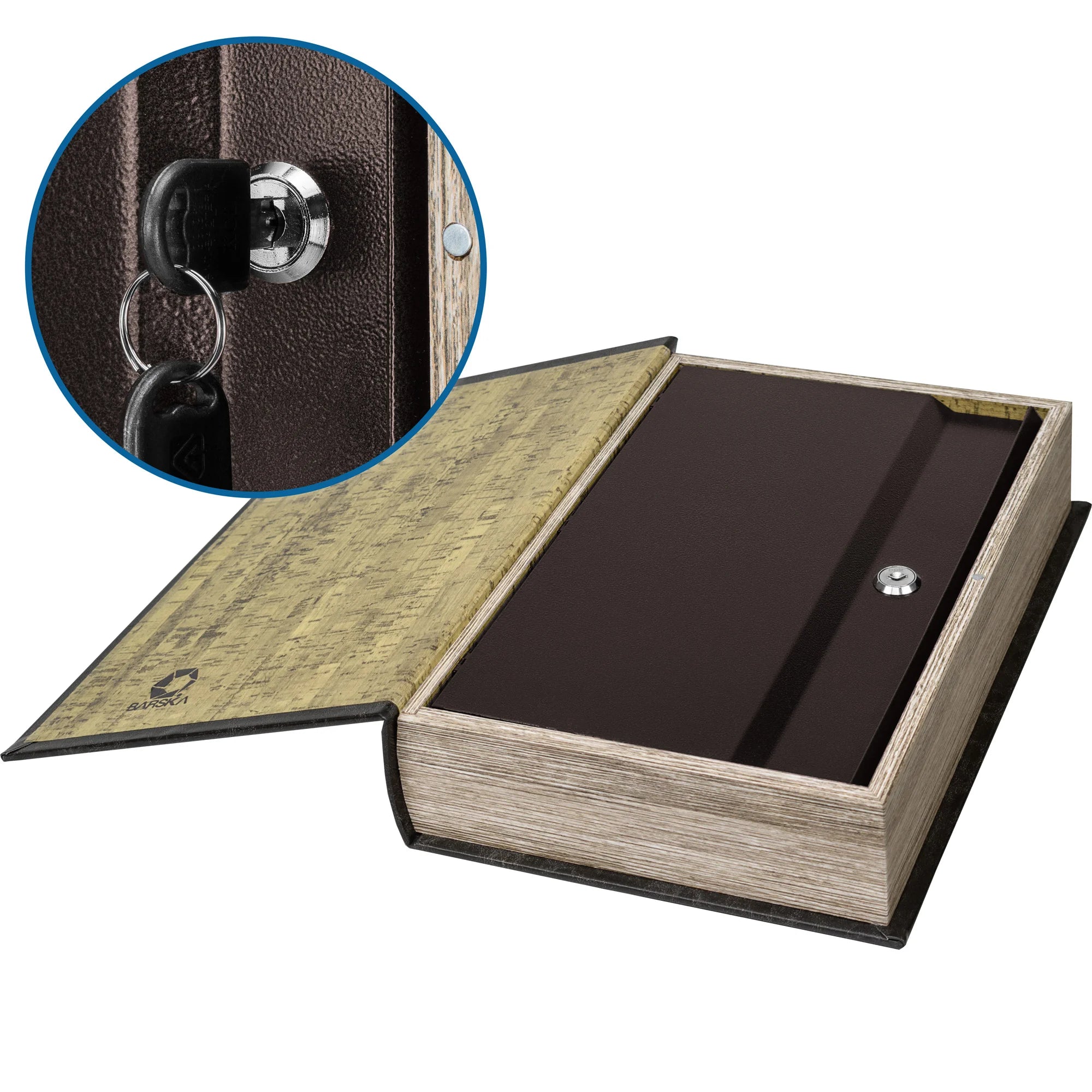 Large Antique Book Lock Box with Key Lock | CB11992 – Barska