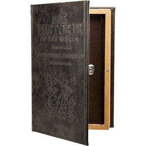 Standard Size Antique Book Lock Box with Key Lock | CB11994
