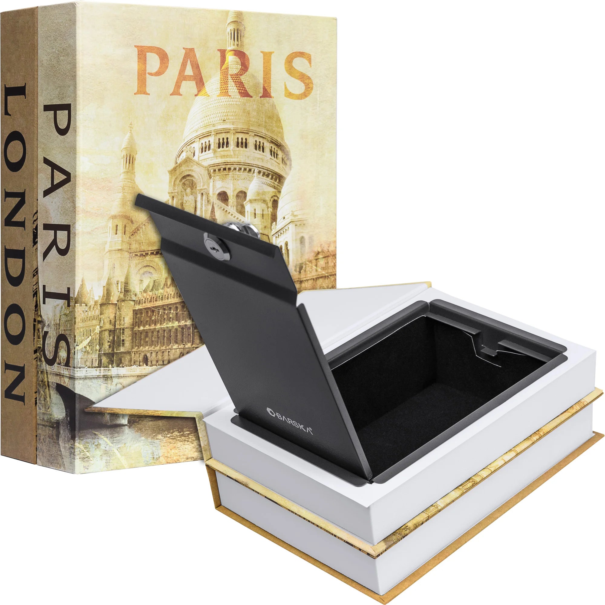 Paris & London Series Dual Book Lock Boxes with Key Lock | CB12470, CB ...
