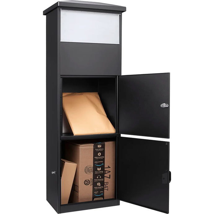 MPB-600 Dual Compartment Locking Parcel Box with Package MPB-600 Dual Compartment Locking Parcel Box with Package