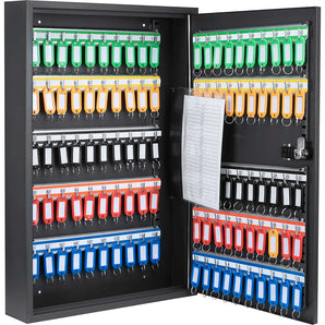 100 Capacity Adjustable Key Cabinet with Combination Lock, Black | CB13366