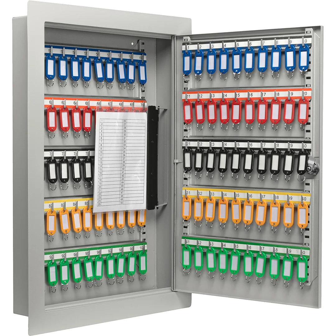 100 Capacity Adjustable In-Wall Key Cabinet, Grey | CB13534 – Barska