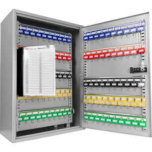 300 Capacity Adjustable Key Cabinet with Combination Lock, Grey | CB13562