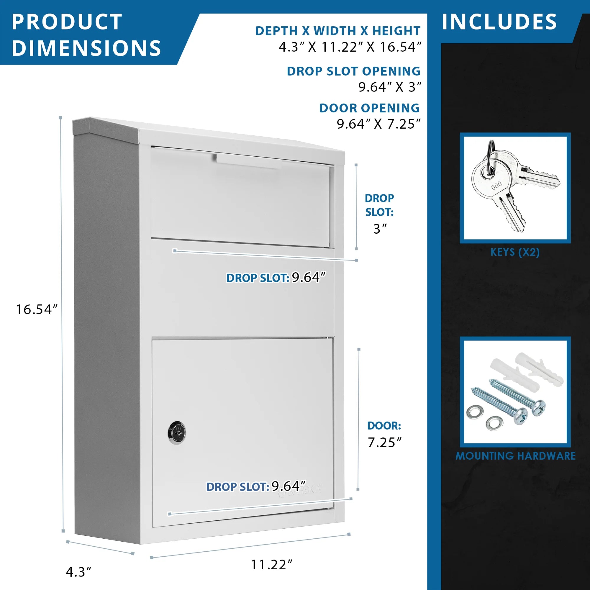 Large Locking Wall Mount Drop Box | CB13956 – Barska