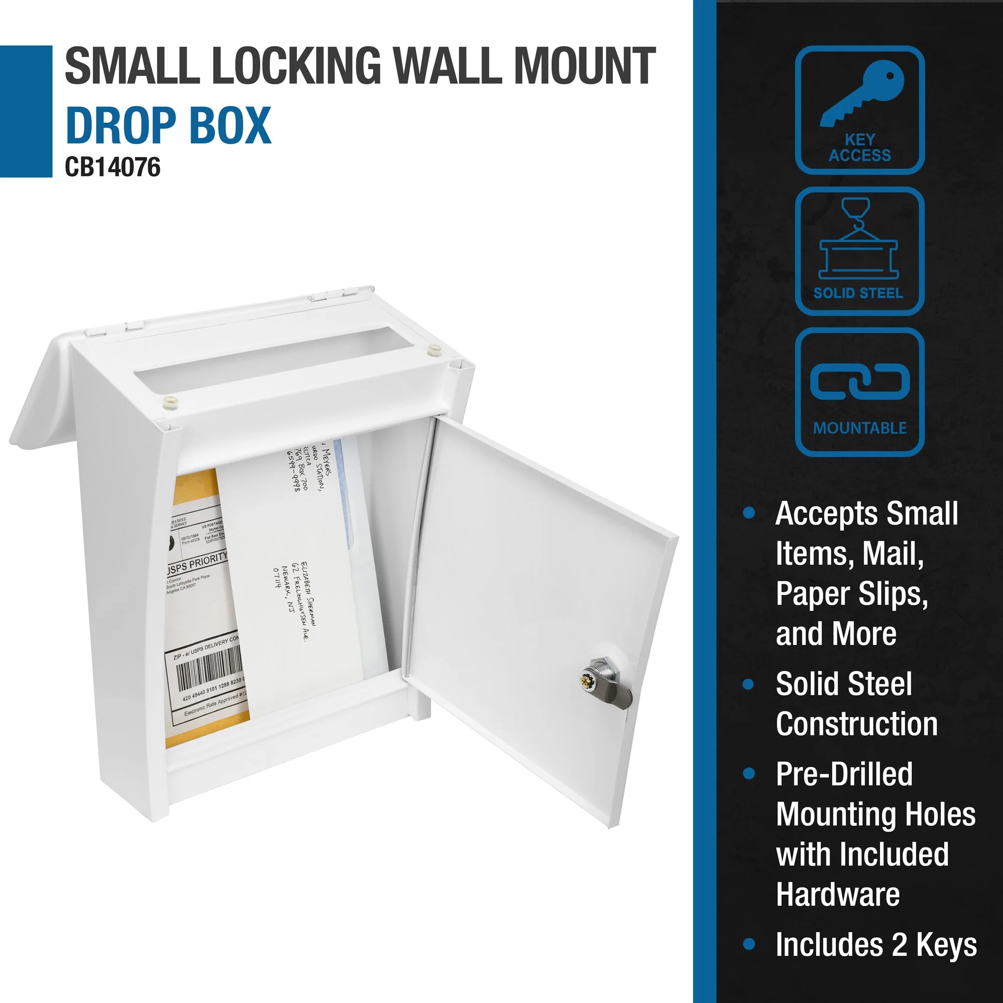 Small Box Mount Small Locking Wall Mount Drop Box | CB14076 – Barska