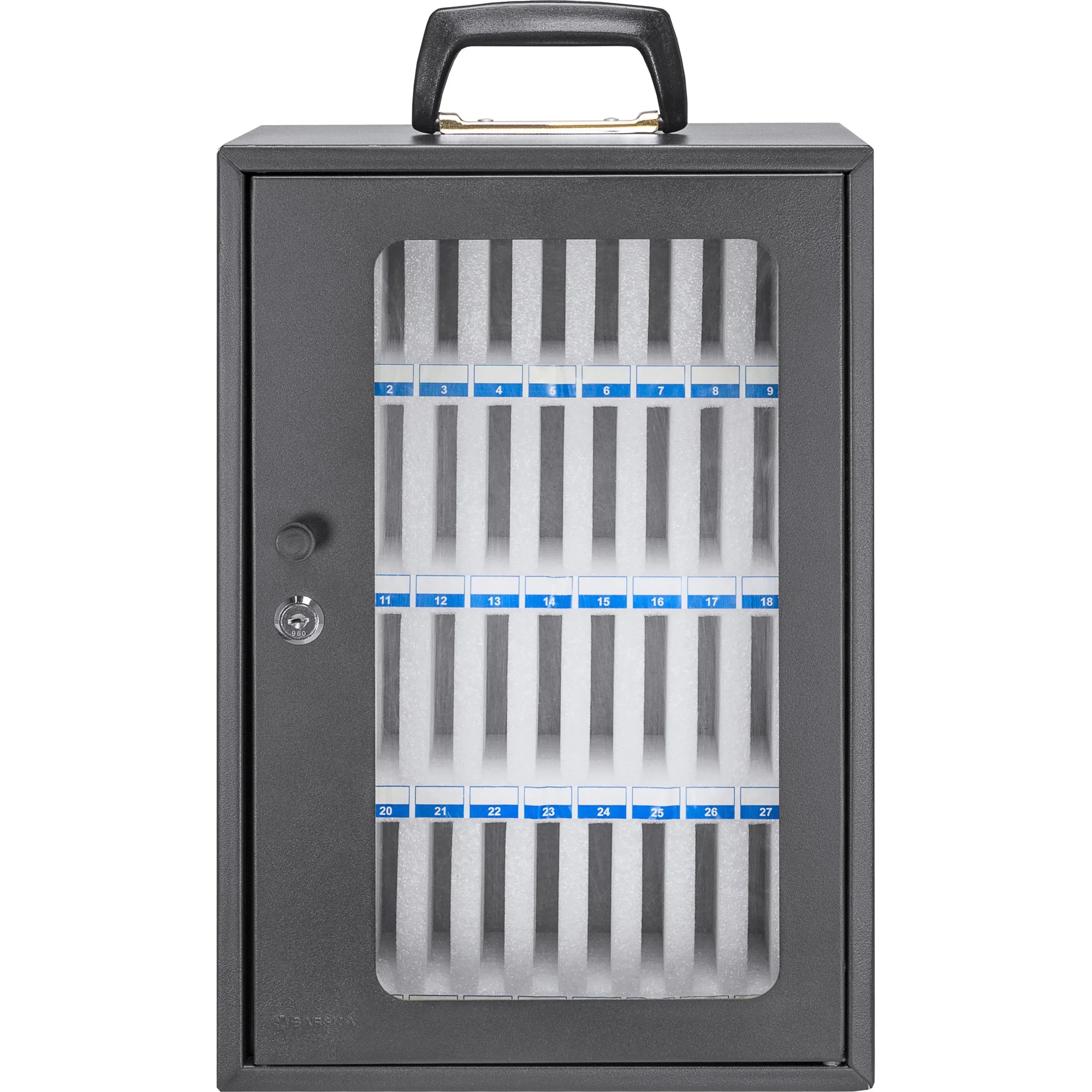 Phone Box With Lock 36 Capacity Smartphone Lock Box with Key Lock & Carry Handle | CB14104 ...