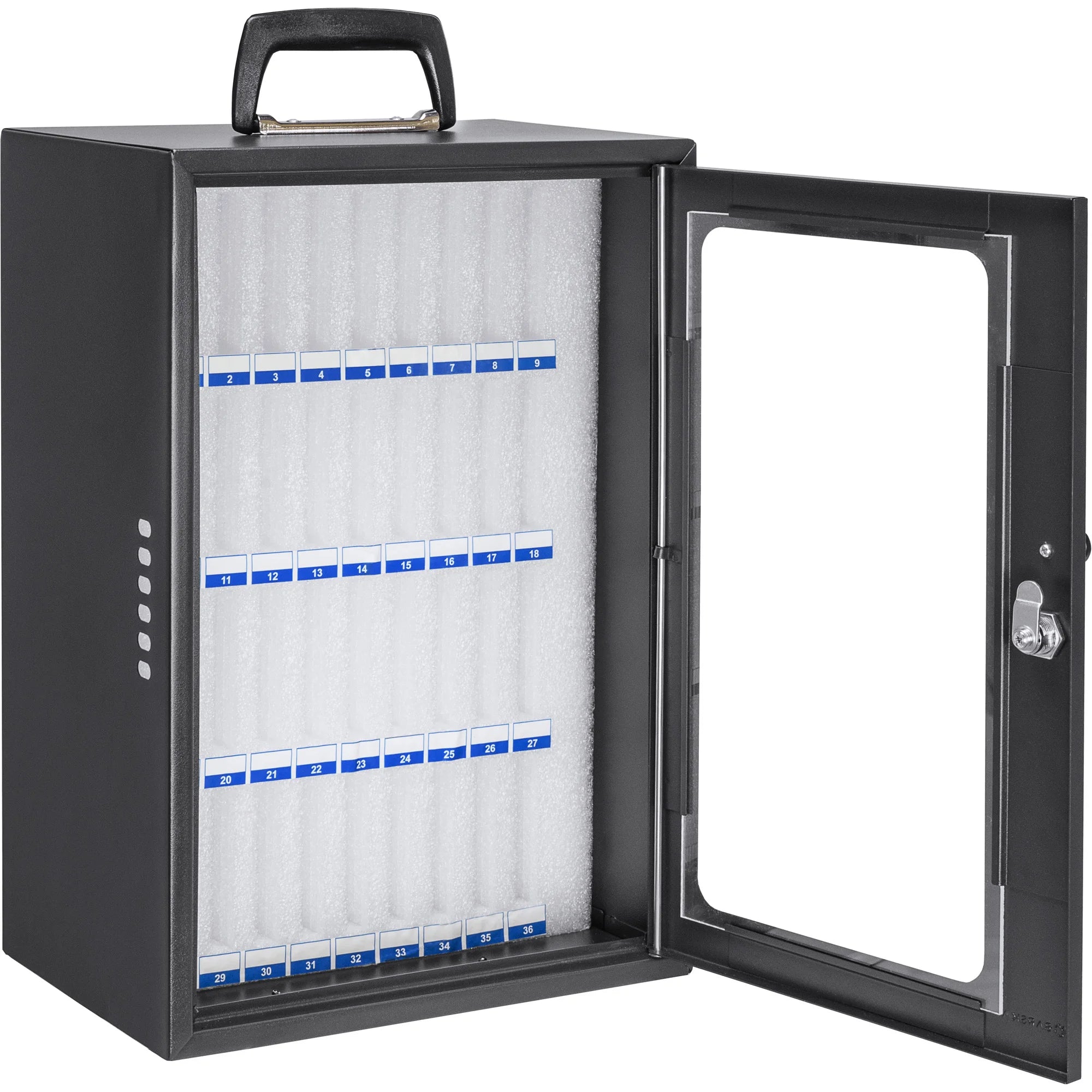Phone Box With Lock 36 Capacity Smartphone Lock Box with Key Lock & Carry Handle | CB14104 ...