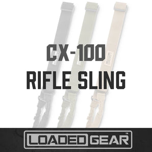 Loaded Gear CX-100 Tactical Single Point Rifle Slings | Black, OD Green, Dark Earth | BI12034, BI12790, BI12788