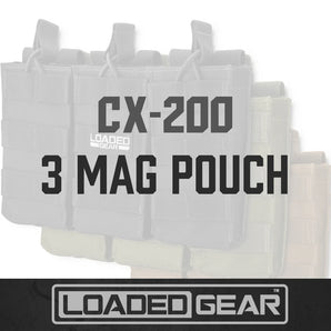 Loaded Gear CX-200 Series Triple Magazine Pouches | Black, OD Green, Dark Earth