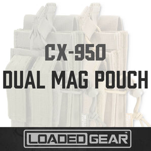 Loaded Gear CX-950 Dual Stacked Rifle and Handgun Mag Pouches | OD Green, Dark Earth