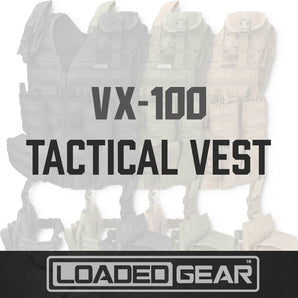 Loaded Gear VX-100 Tactical Vest and Leg Platforms | Black, OD Green, Dark Earth